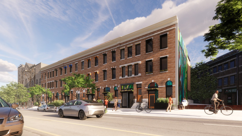 The Zero Energy North Avenue Mixed-Use project in Baltimore render