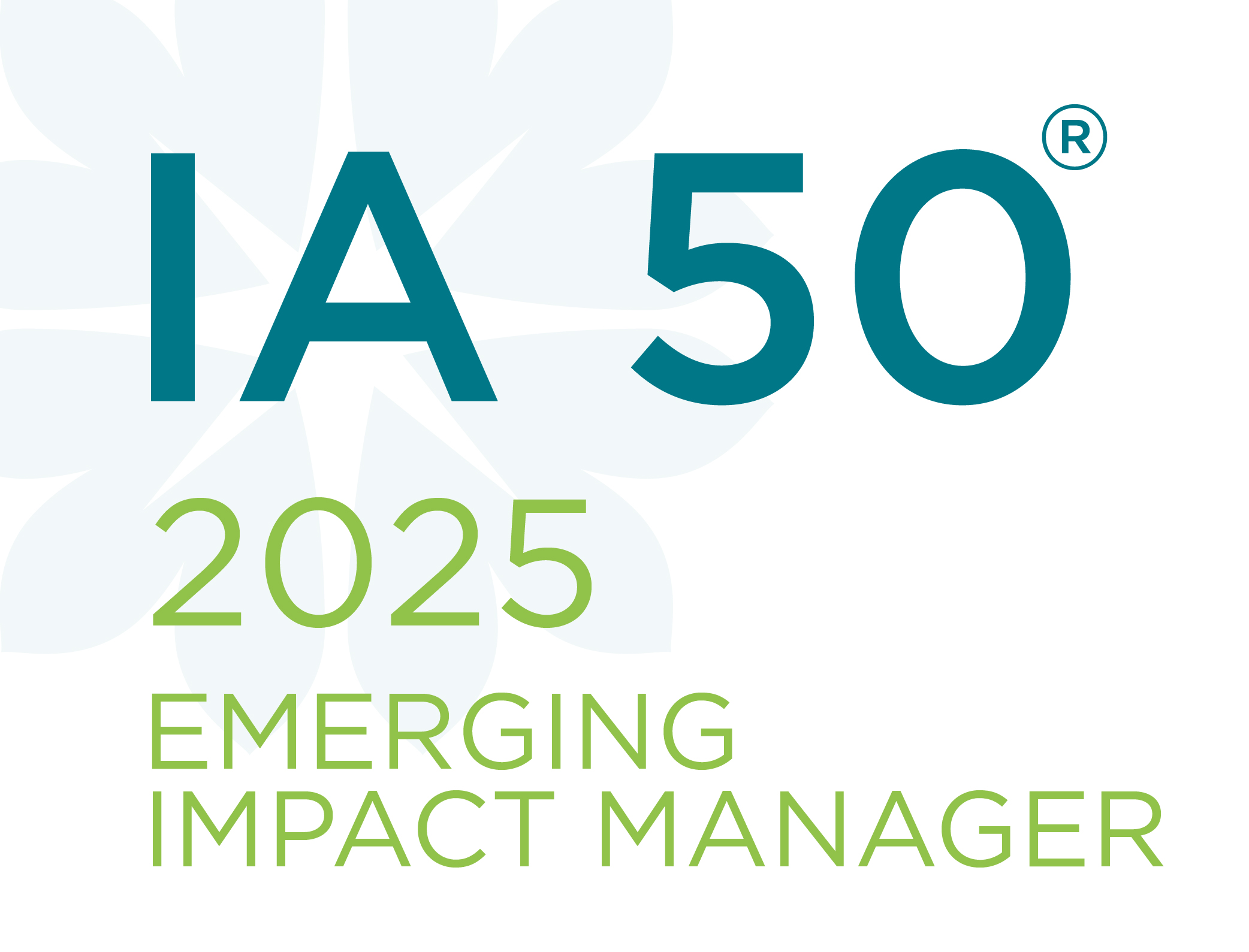 IA 50 2025 Emerging Impact Manager - White Logo